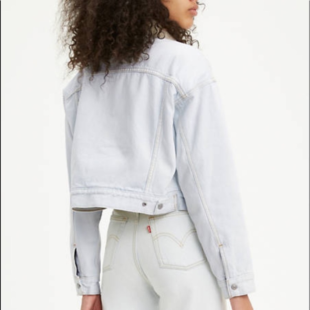 Cropped Dad Sherpa Trucker Jacket